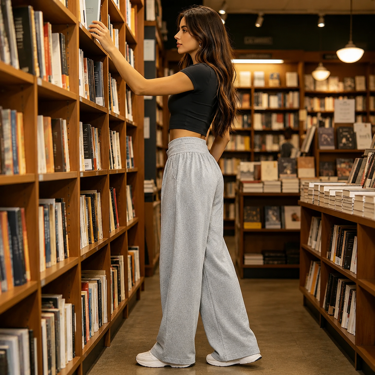 Lunessa – Women's High-Waist Wide-Leg Sweatpants
