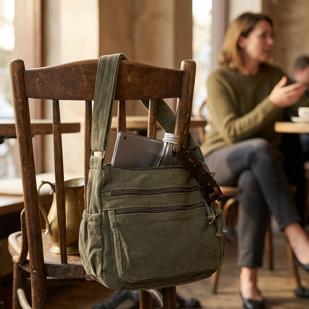 Carvia – Washed Canvas Everyday Hobo Bag