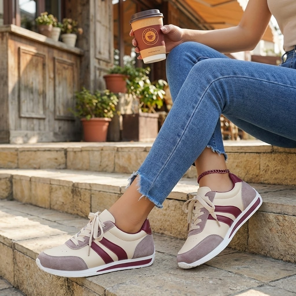 LunaWalk – Lightweight Retro Stripe Walking Sneakers