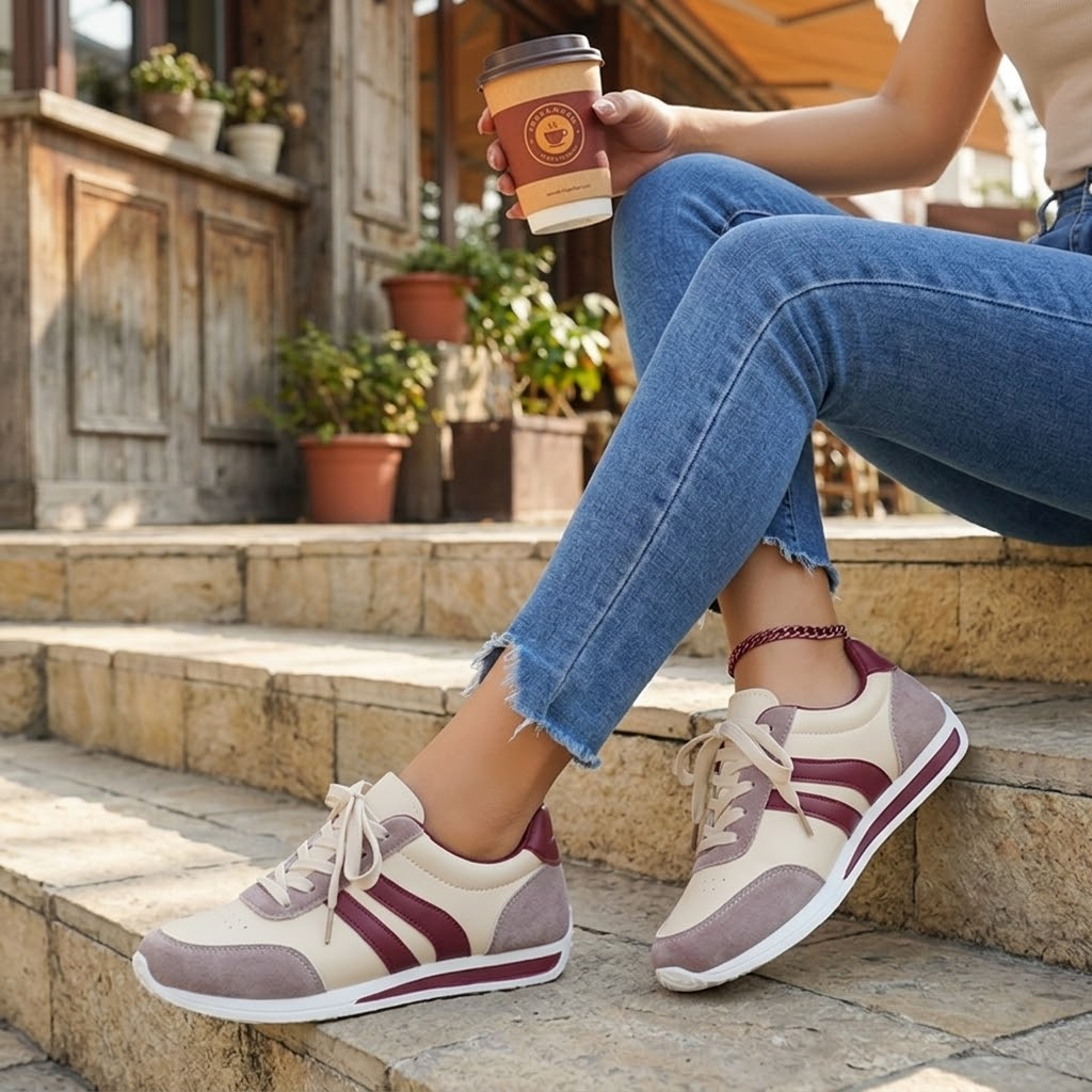 LunaWalk – Lightweight Retro Stripe Walking Sneakers