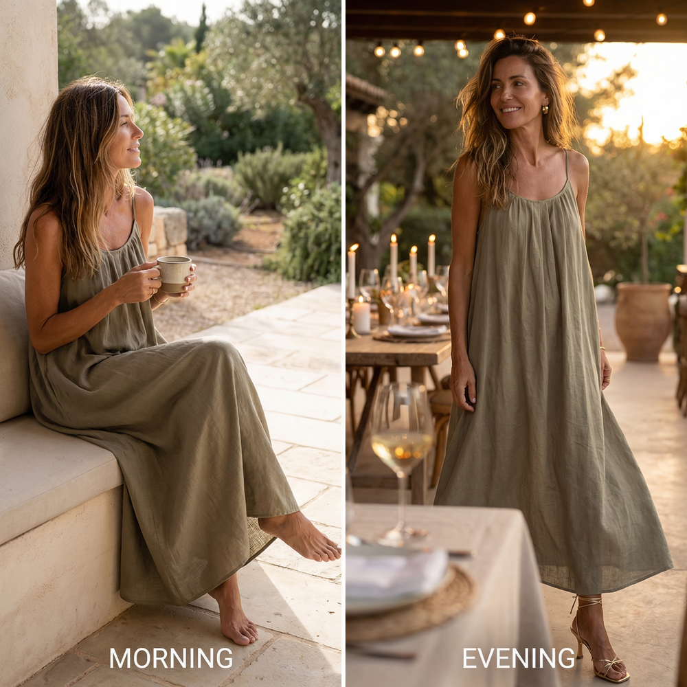 Soleia – Flowy Open Back Summer Maxi Dress