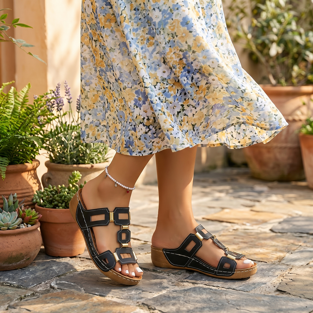Soleva – Women's Cut-Out Platform Sandals
