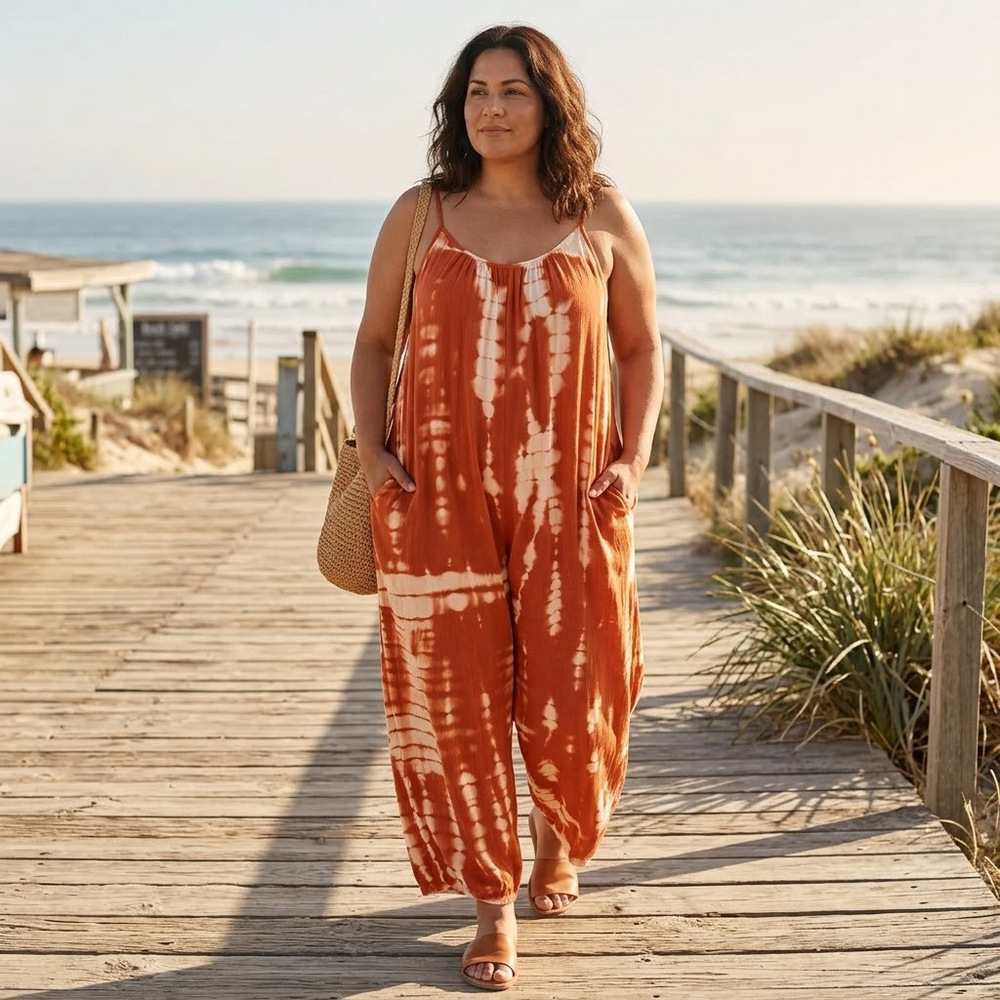 Sevella – Women's Wide-Leg Tie-Dye Jumpsuit