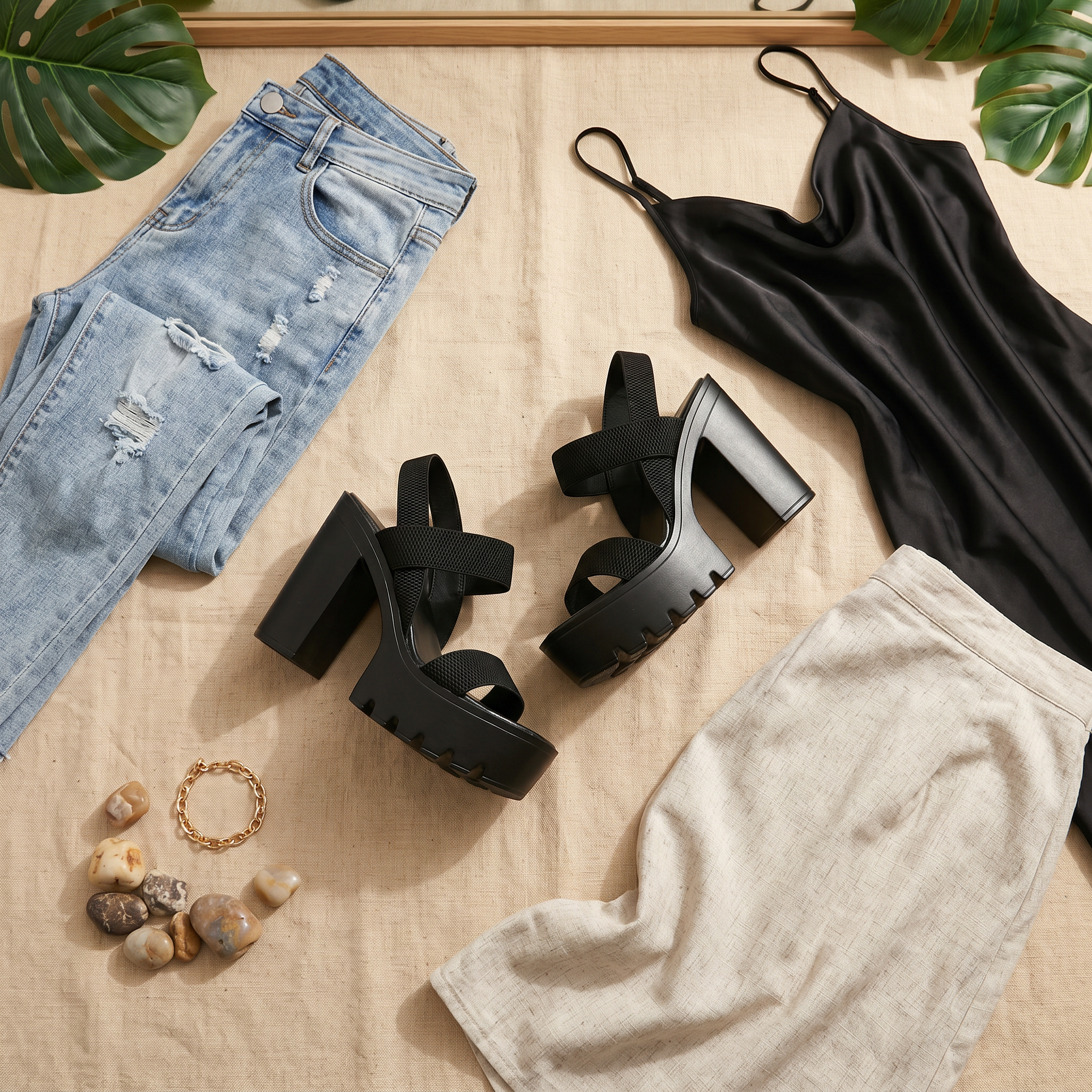 Veluna – Chunky Platform Heel Sandals