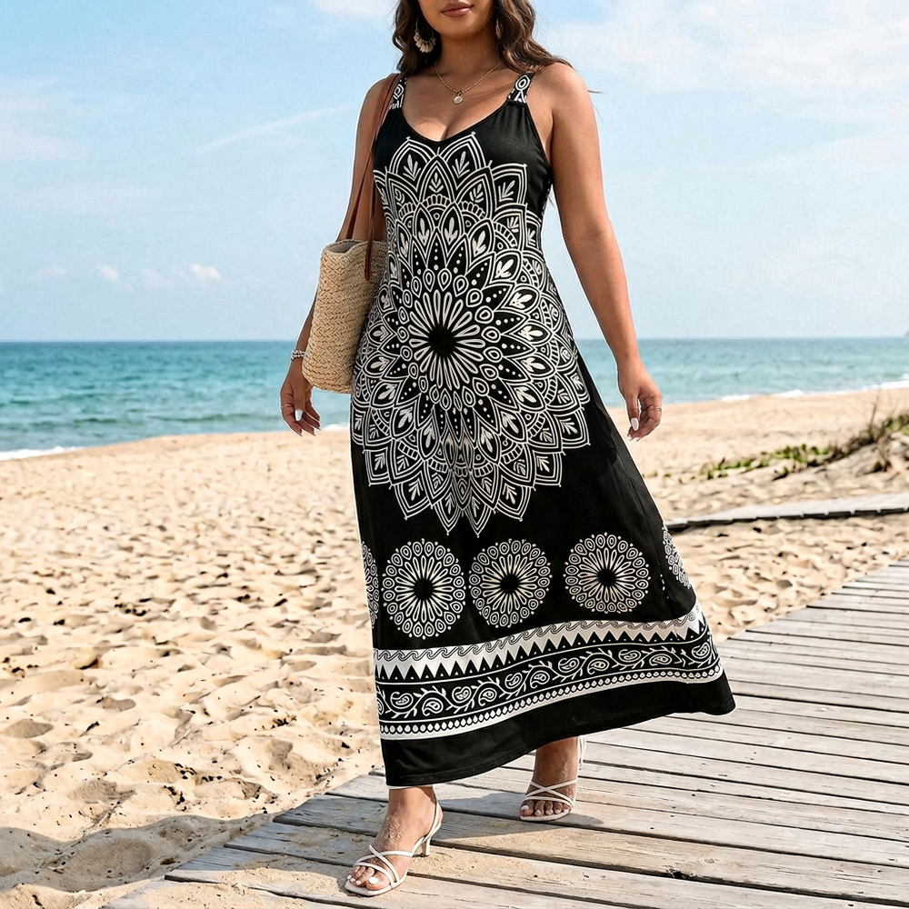 Mandara – Bohemian Mandala Maxi Dress