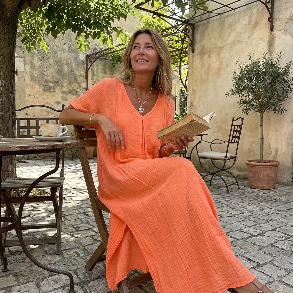 Lunessa – Women's breezy cotton linen summer dress