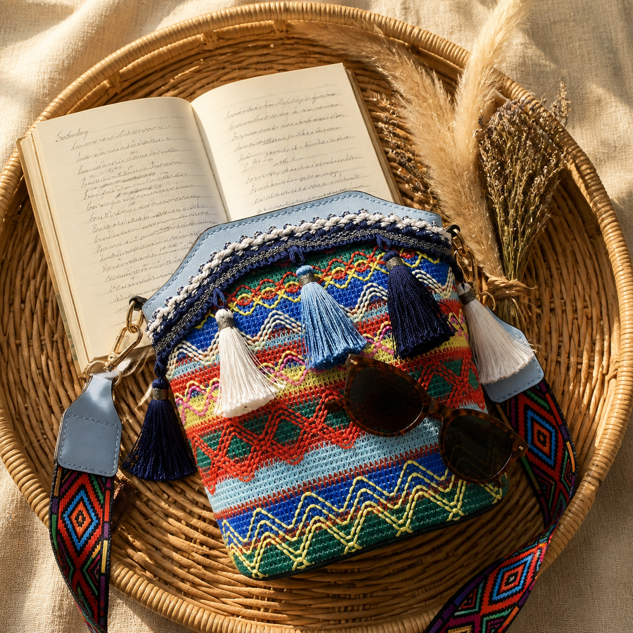 Maravela – Handwoven Tassel Crossbody Bag