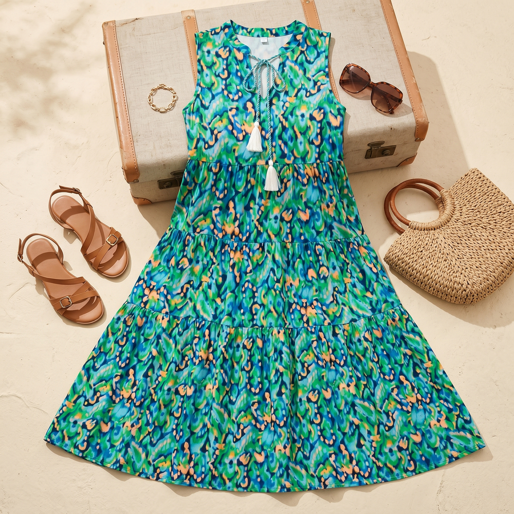 Soleia – Women's Tiered Boho Midi Dress