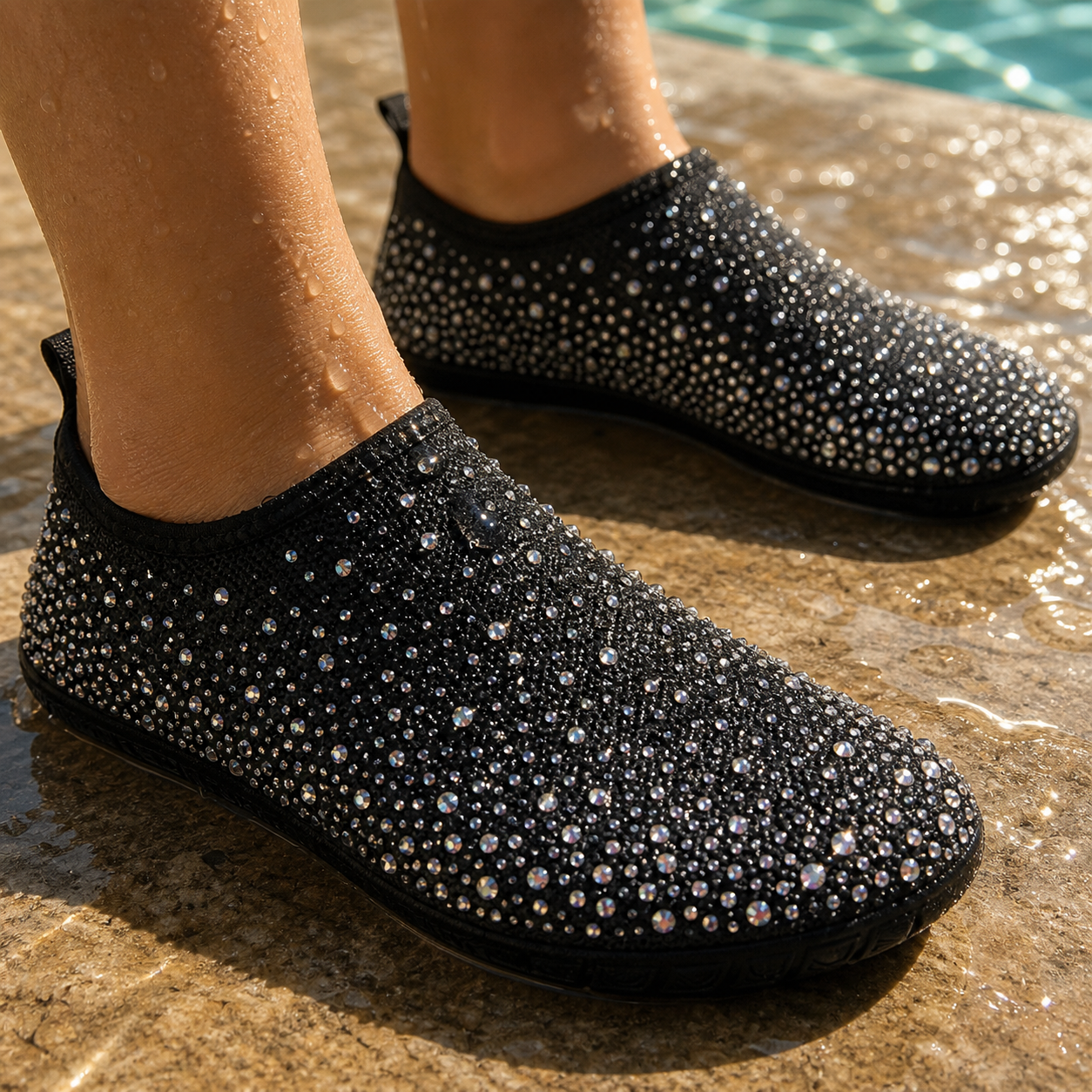 Sparkella – Rhinestone Slip-On Water Shoes