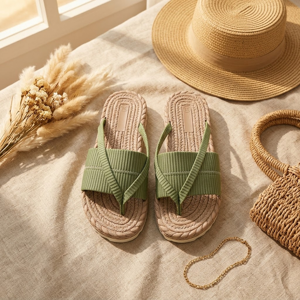 Lunara – Soft Espadrille-Style Slide Sandals