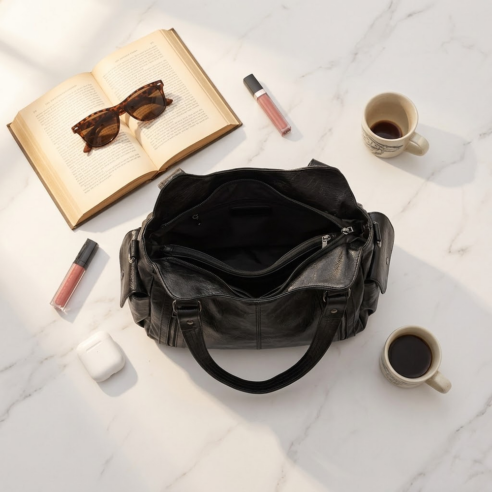 Noirvere – Slouchy Vegan Leather City Tote