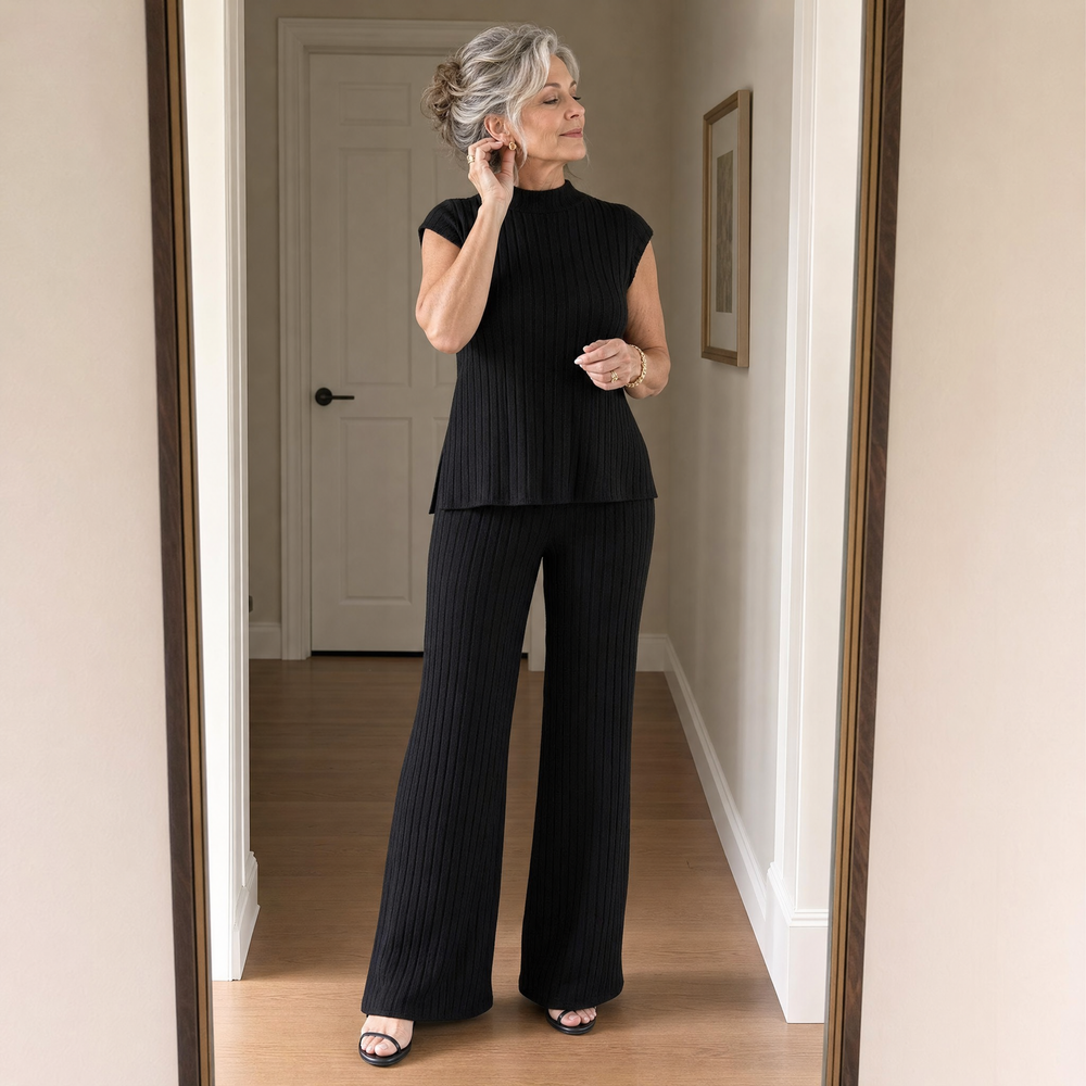 Selmira – Women's Ribbed Knit Two-Piece Set