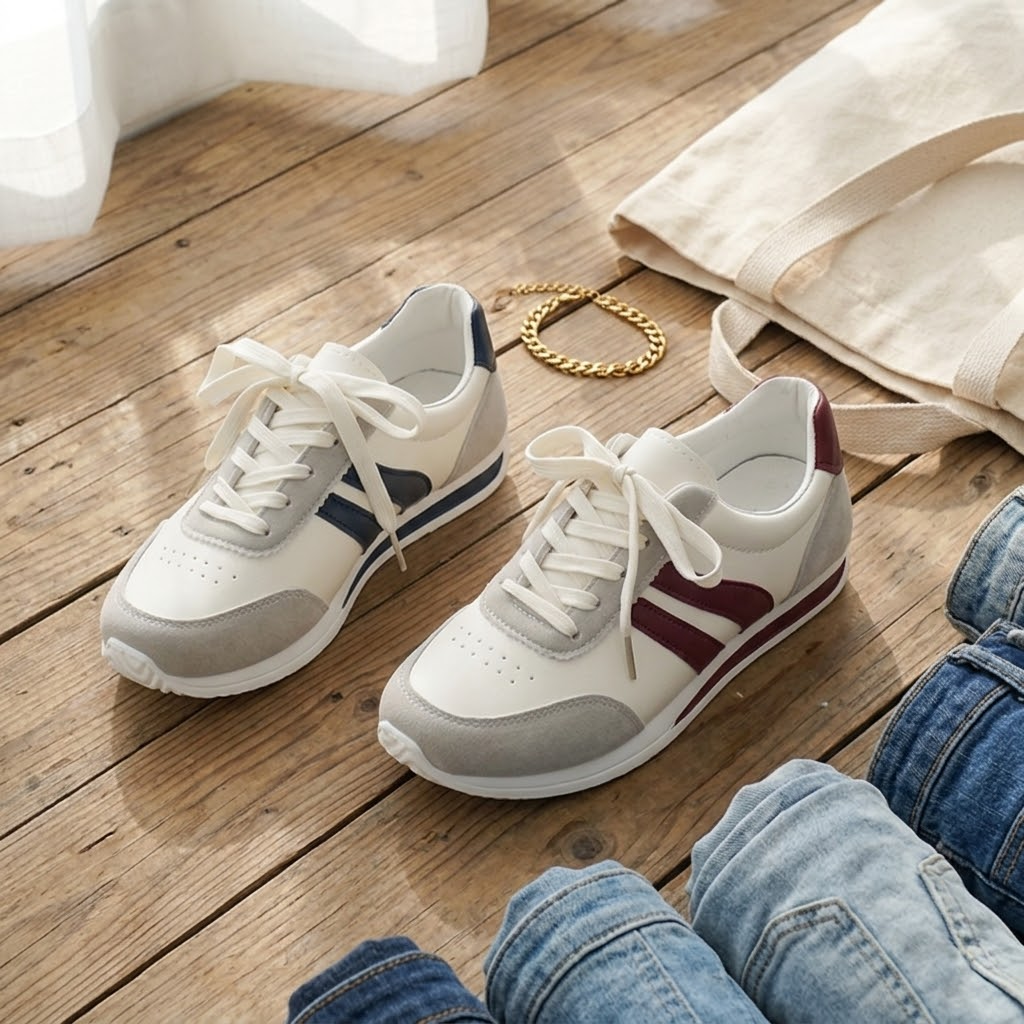 LunaWalk – Lightweight Retro Stripe Walking Sneakers
