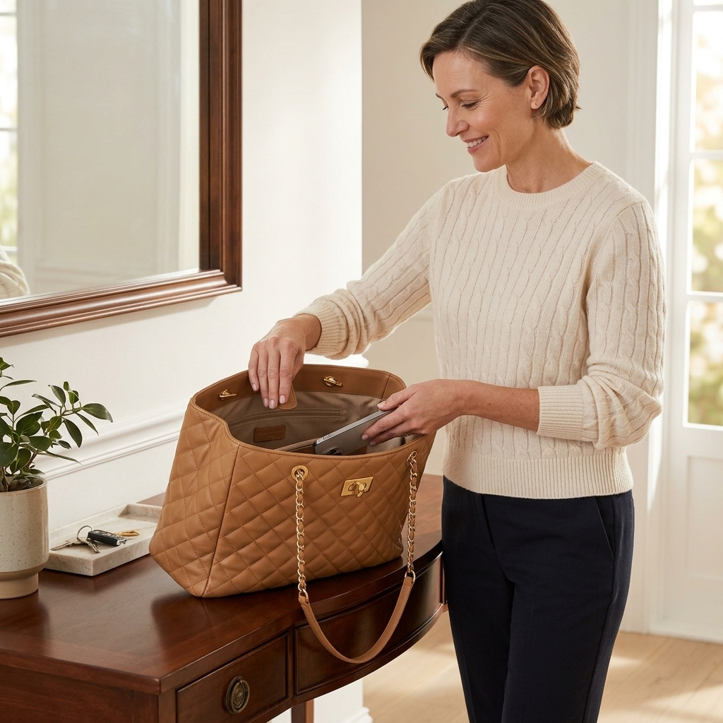 Ellara – Quilted Chain Strap Tote