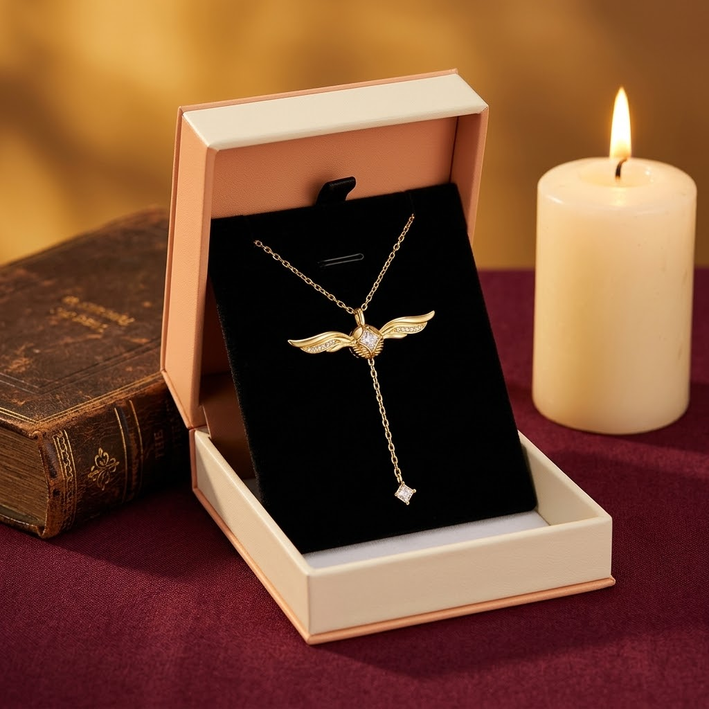 Veloisse – Winged Lariat Pendant Necklace