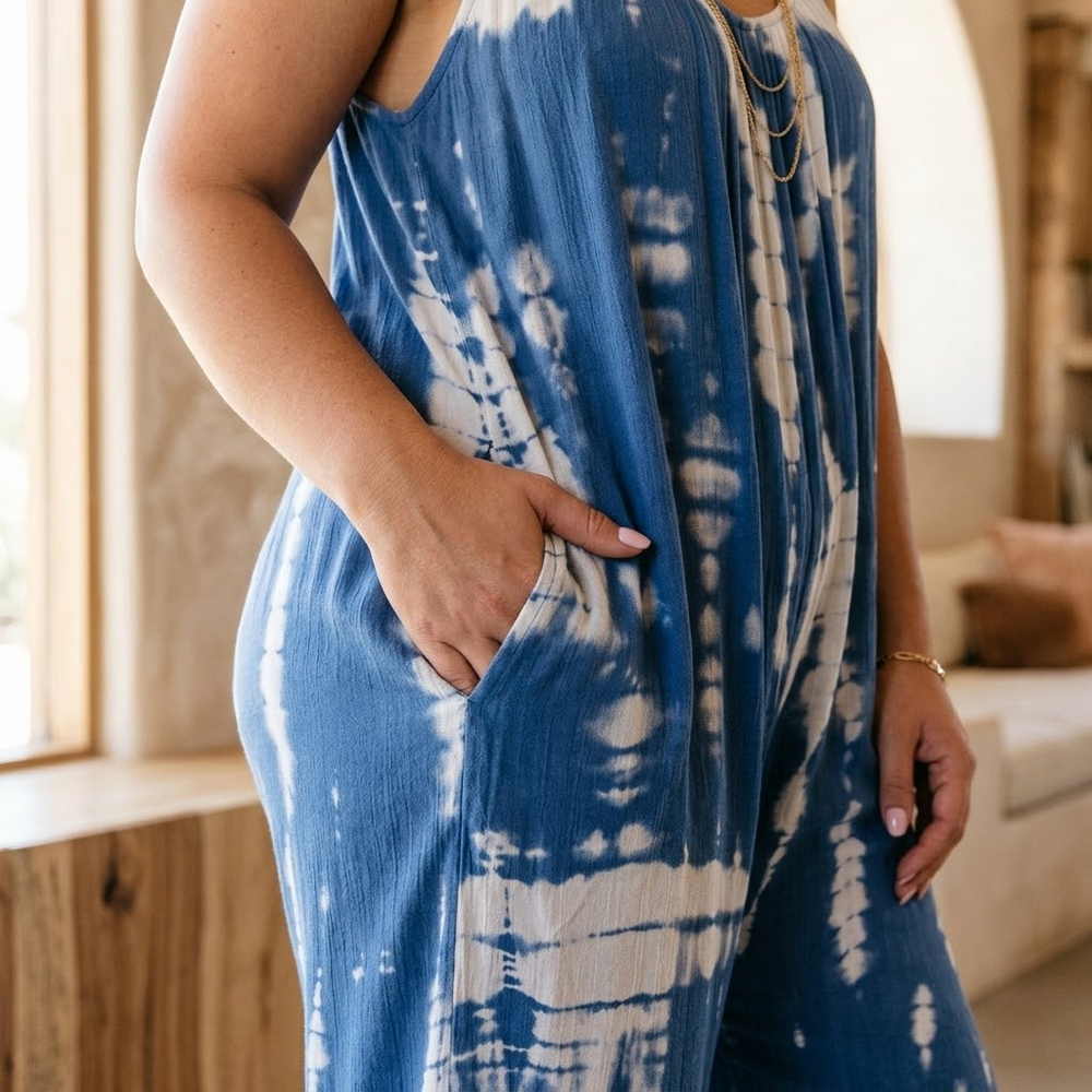 Sevella – Women's Wide-Leg Tie-Dye Jumpsuit