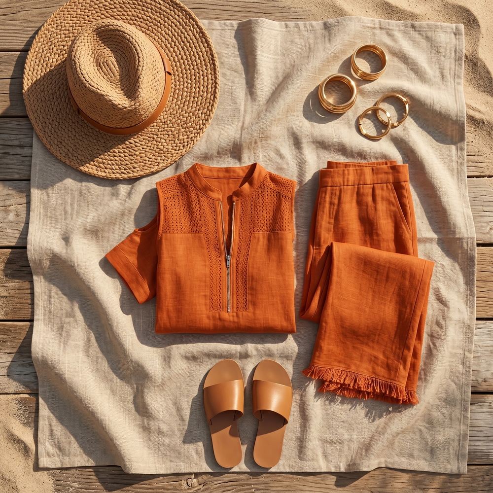 Soléva – Women's Crochet Linen Vacation Set