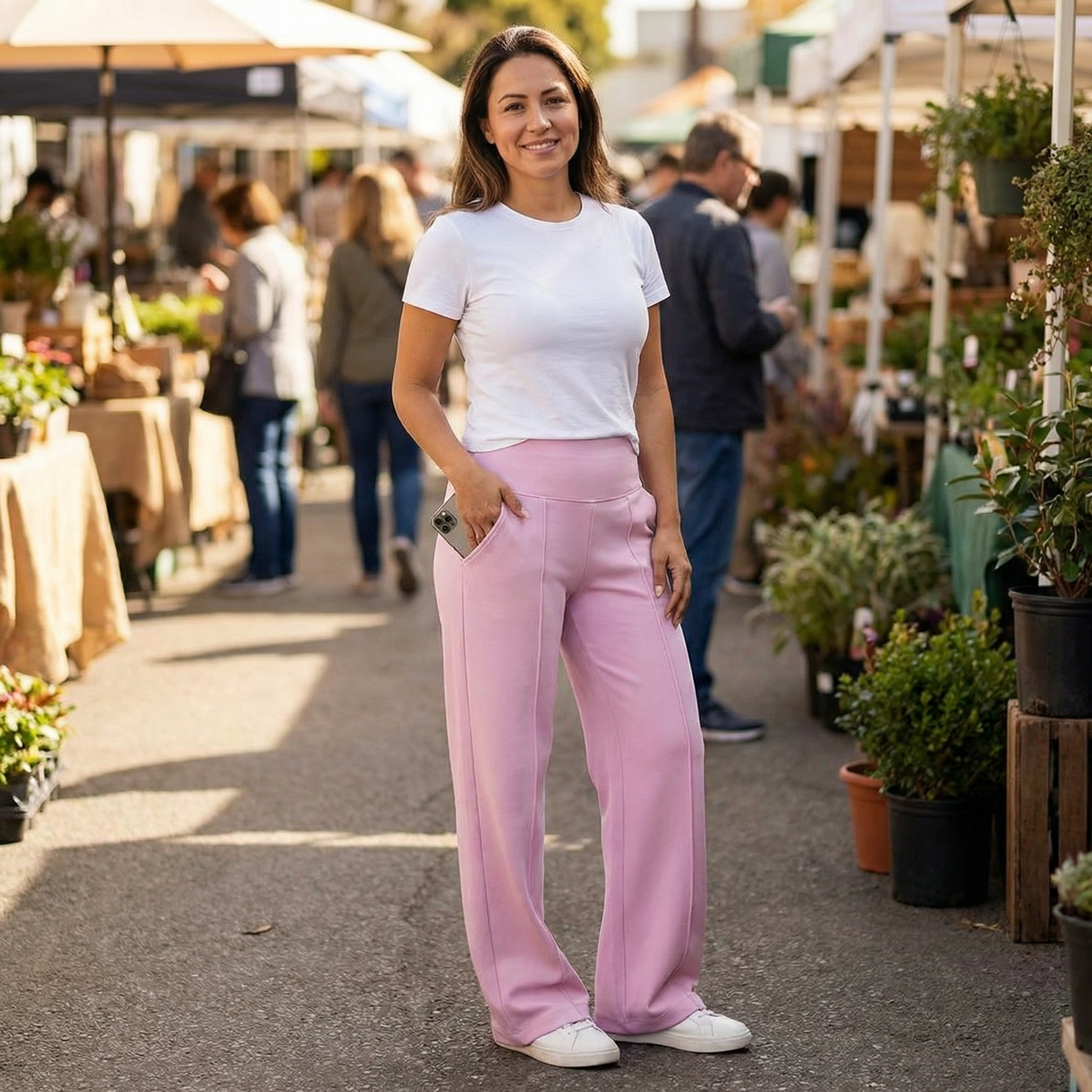 Velessa – Wide Leg High Waist Stretch Pants