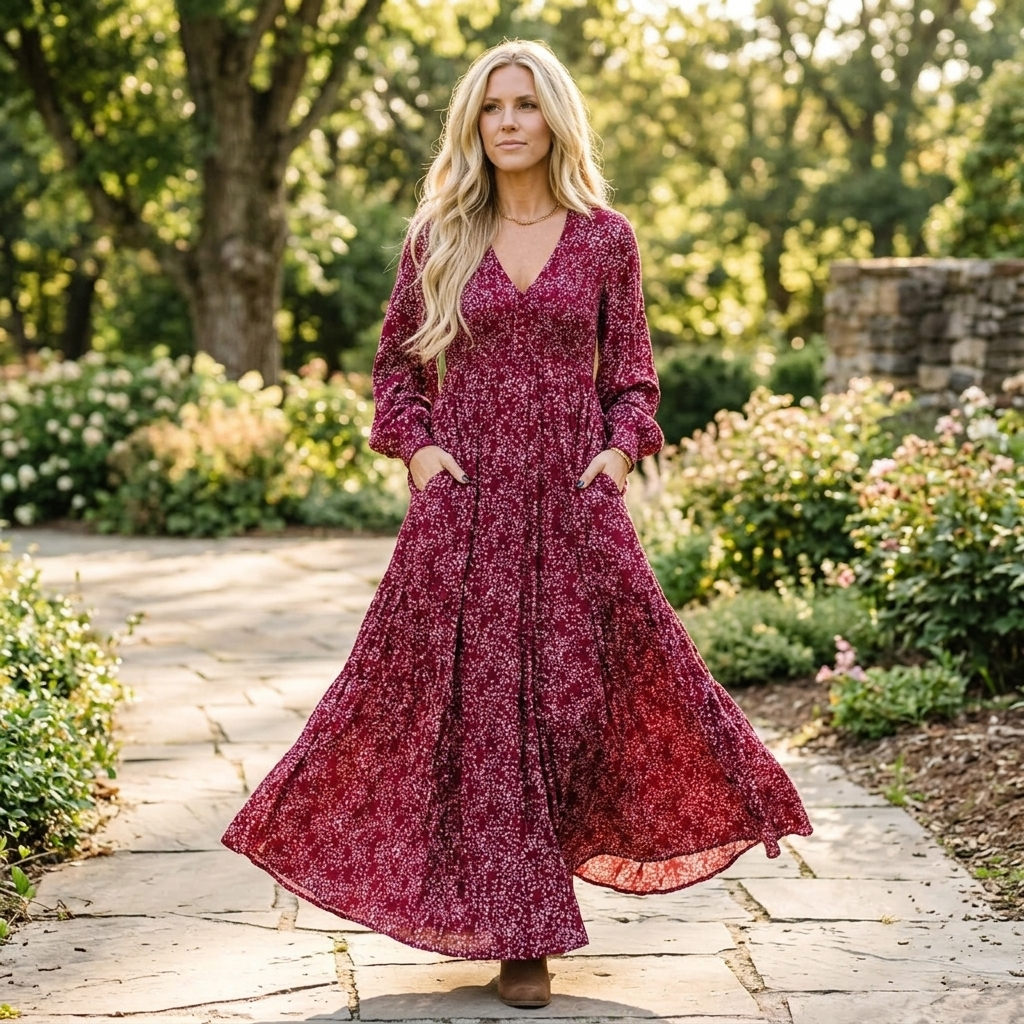 Floressa™ – Smocked Waist Floral Maxi Dress