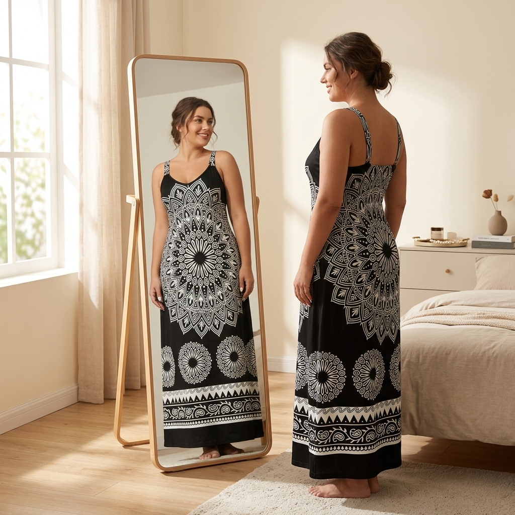 Mandara – Bohemian Mandala Maxi Dress