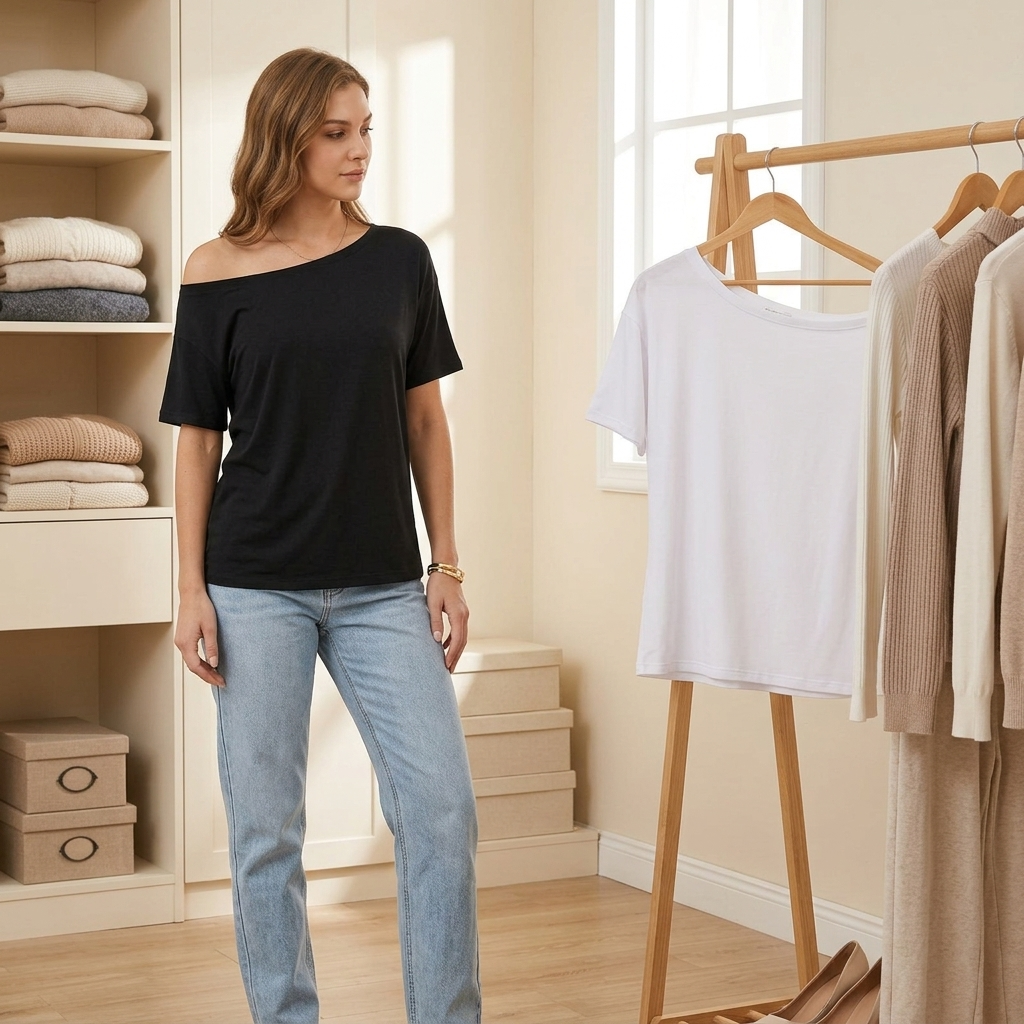 Elowen – Women's Soft Cotton Off Shoulder Top Set