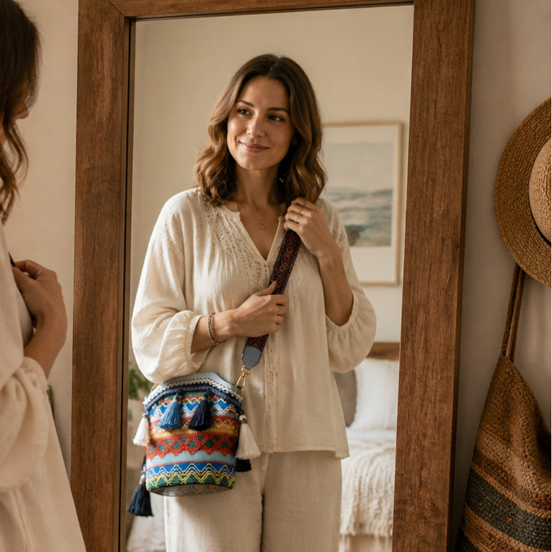 Maravela – Handwoven Tassel Crossbody Bag
