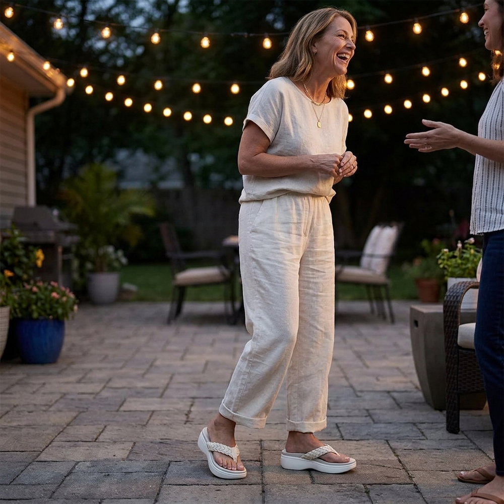 Soléna - Braided Platform Sandal for All Day Comfort