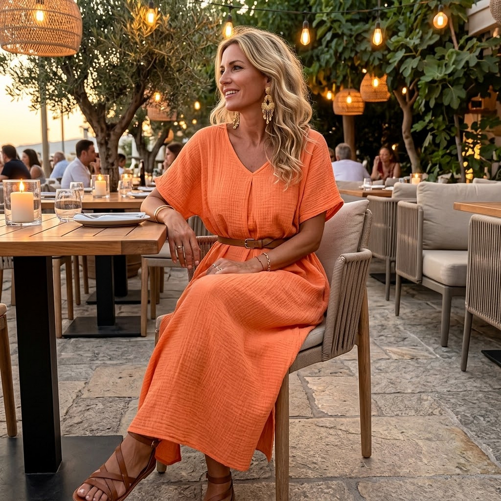 Lunessa – Women's breezy cotton linen summer dress