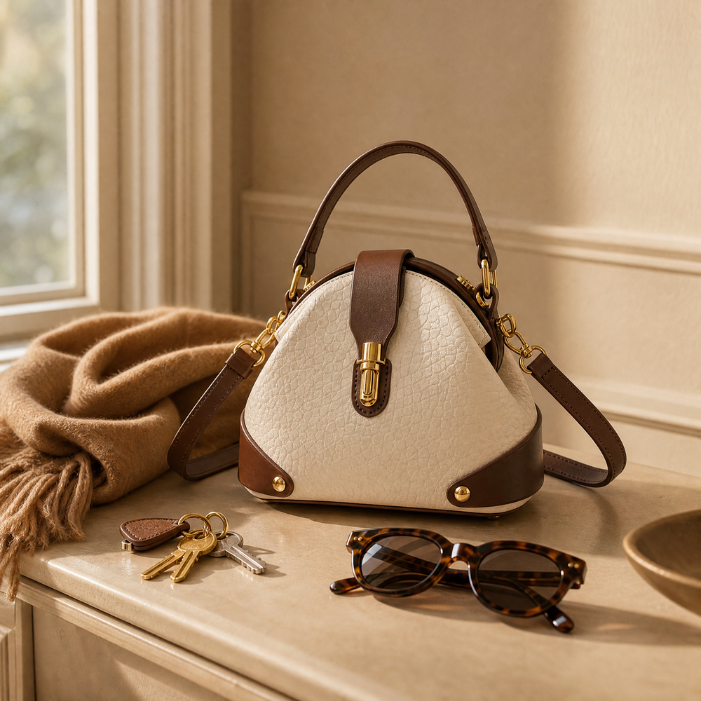 Cola™ – Two-Tone Leather Handbag for Day to Night