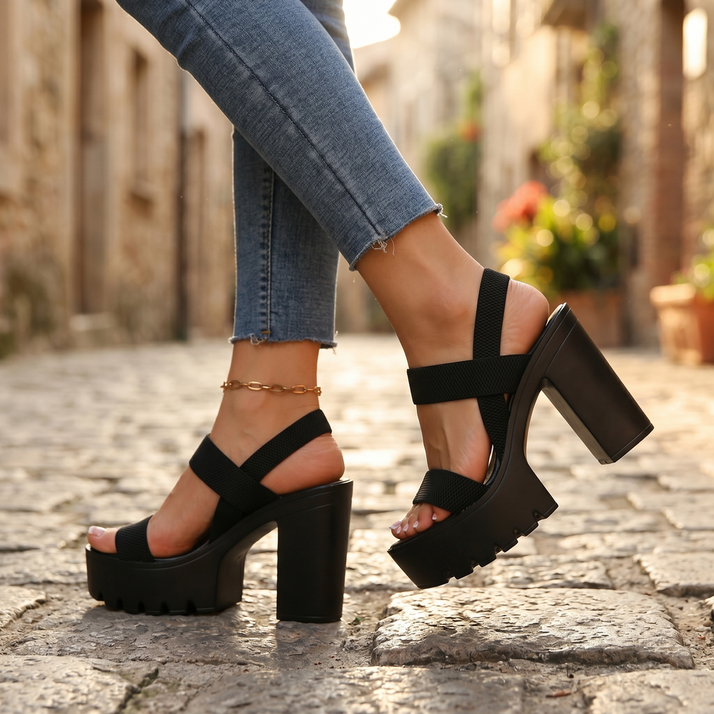 Veluna – Chunky Platform Heel Sandals