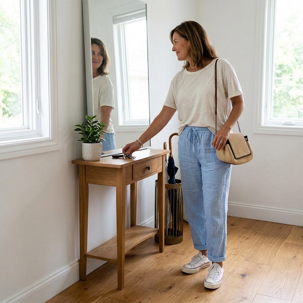 Lunara – Women's lightweight linen look summer pants