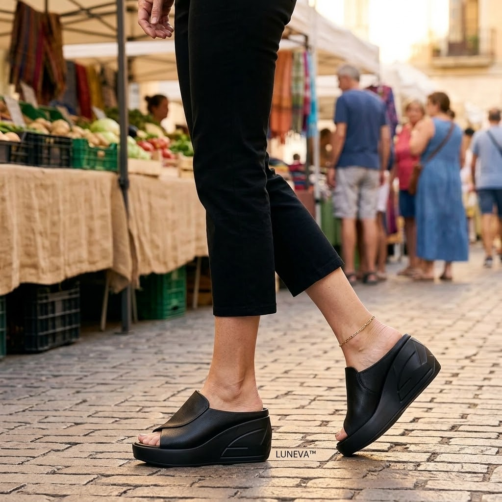 Luneva – Cushioned Wedge Sandals for Wide Feet