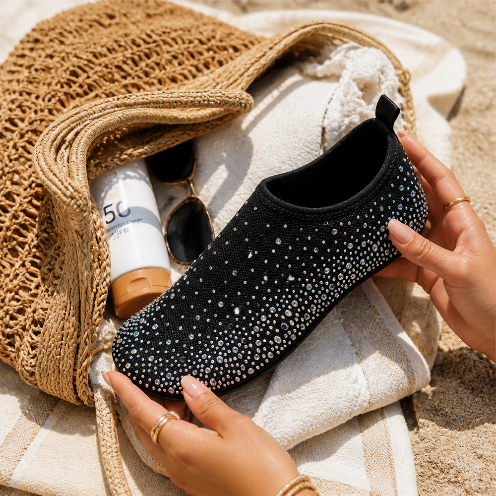 Sparkella – Rhinestone Slip-On Water Shoes
