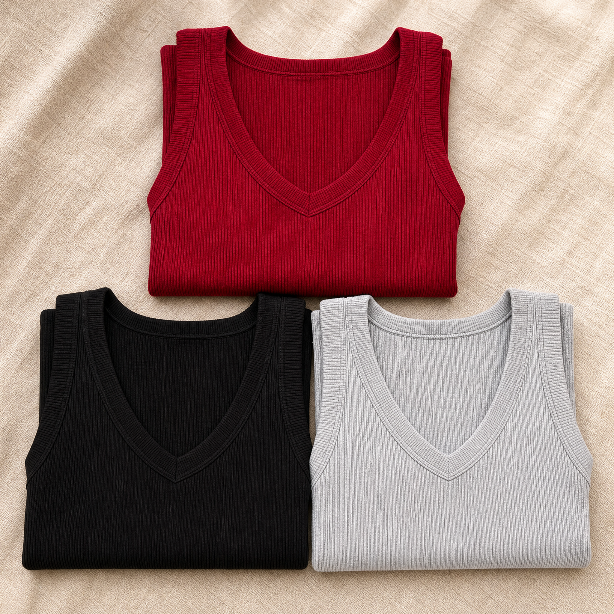 Wearbella – Women's Ribbed V-Neck Tank