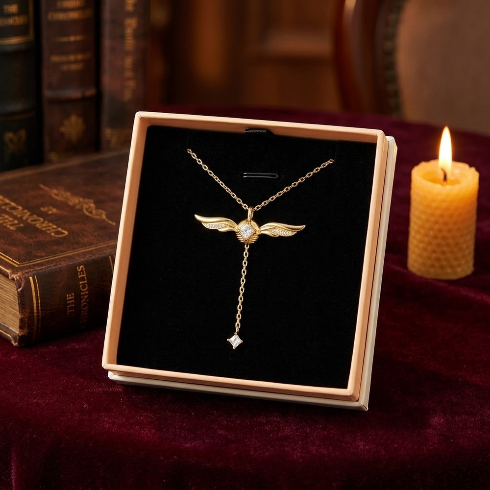 Veloisse – Winged Lariat Pendant Necklace