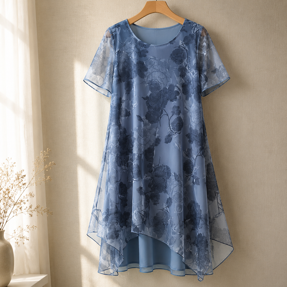 Florenza – Women's Layered Chiffon Floral Dress