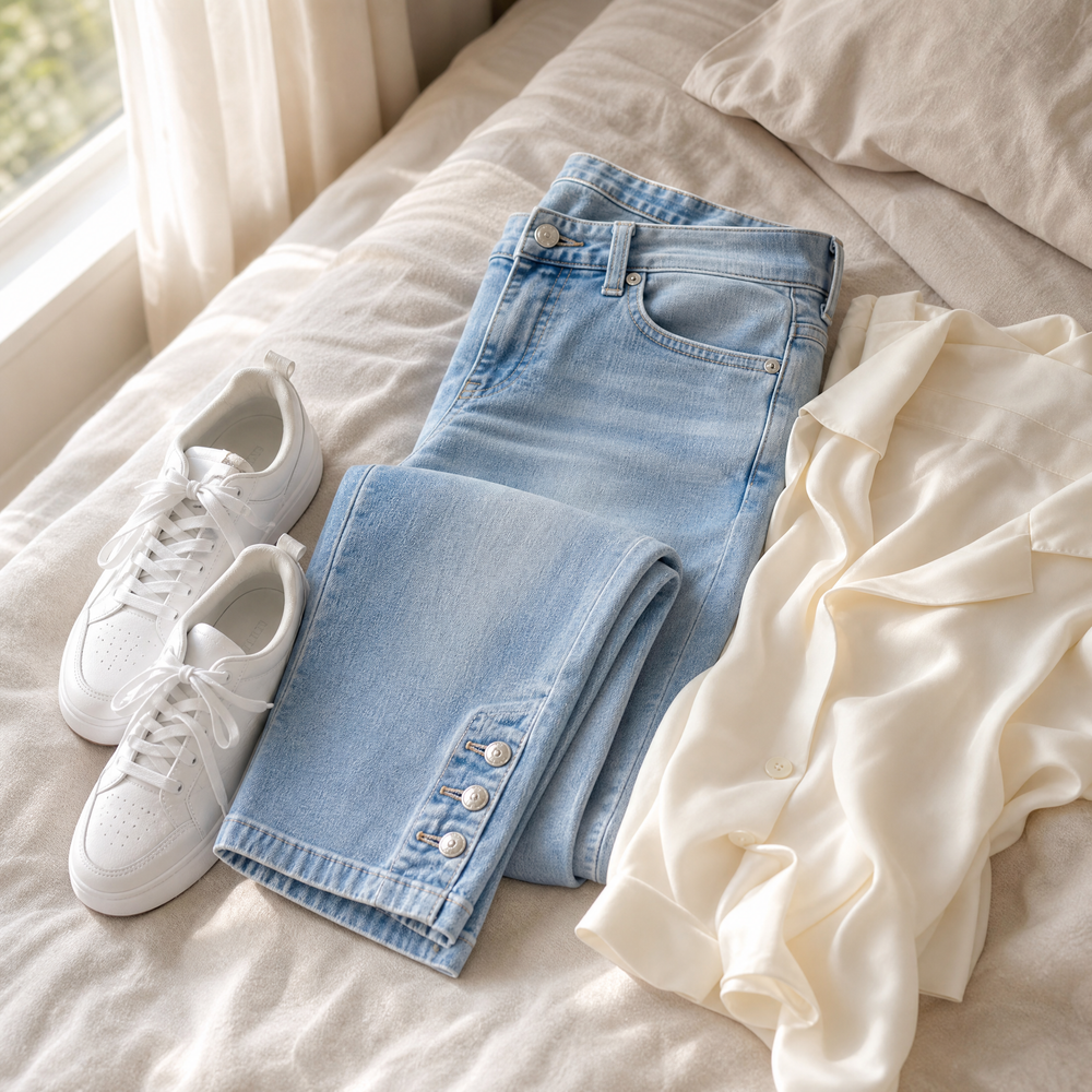 Velora – Women's Slimming High-Waist Capri Jeans