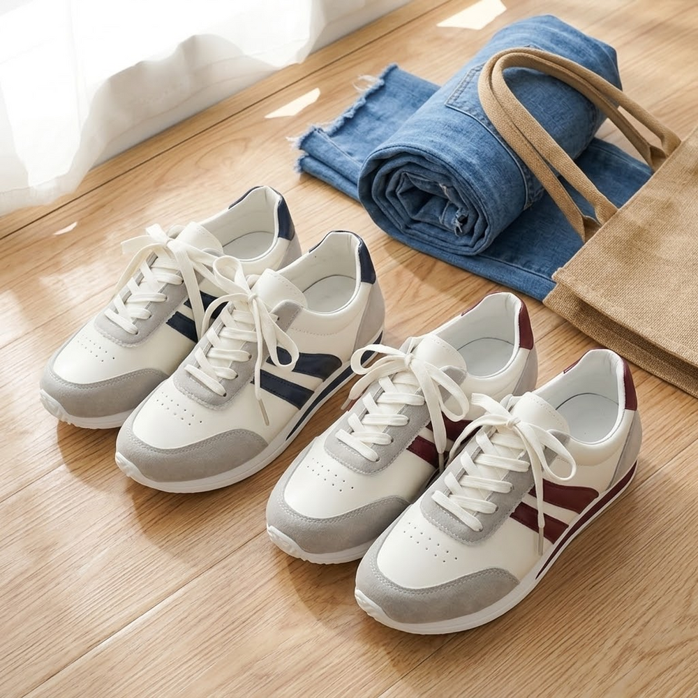 LunaWalk – Lightweight Retro Stripe Walking Sneakers