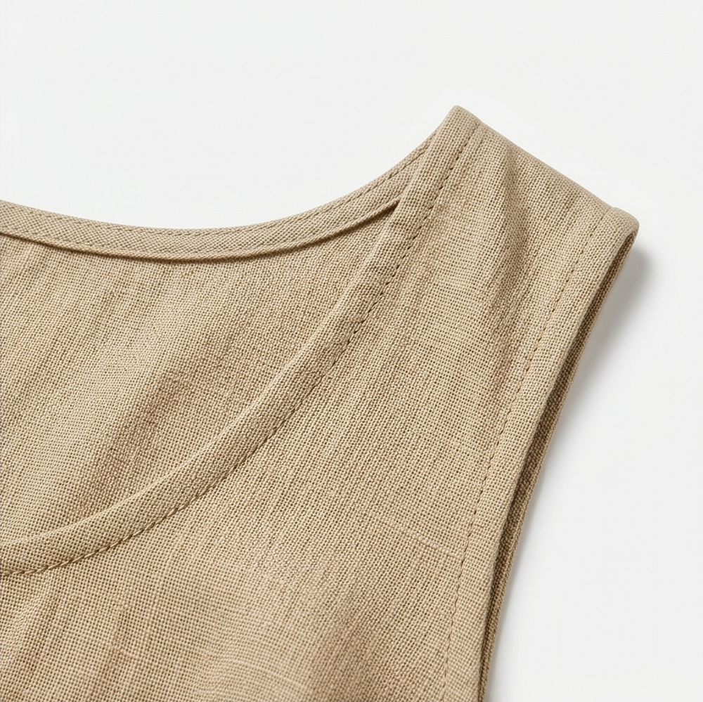 Lunavia – Women's Linen Cotton Two-Piece Set with Duster