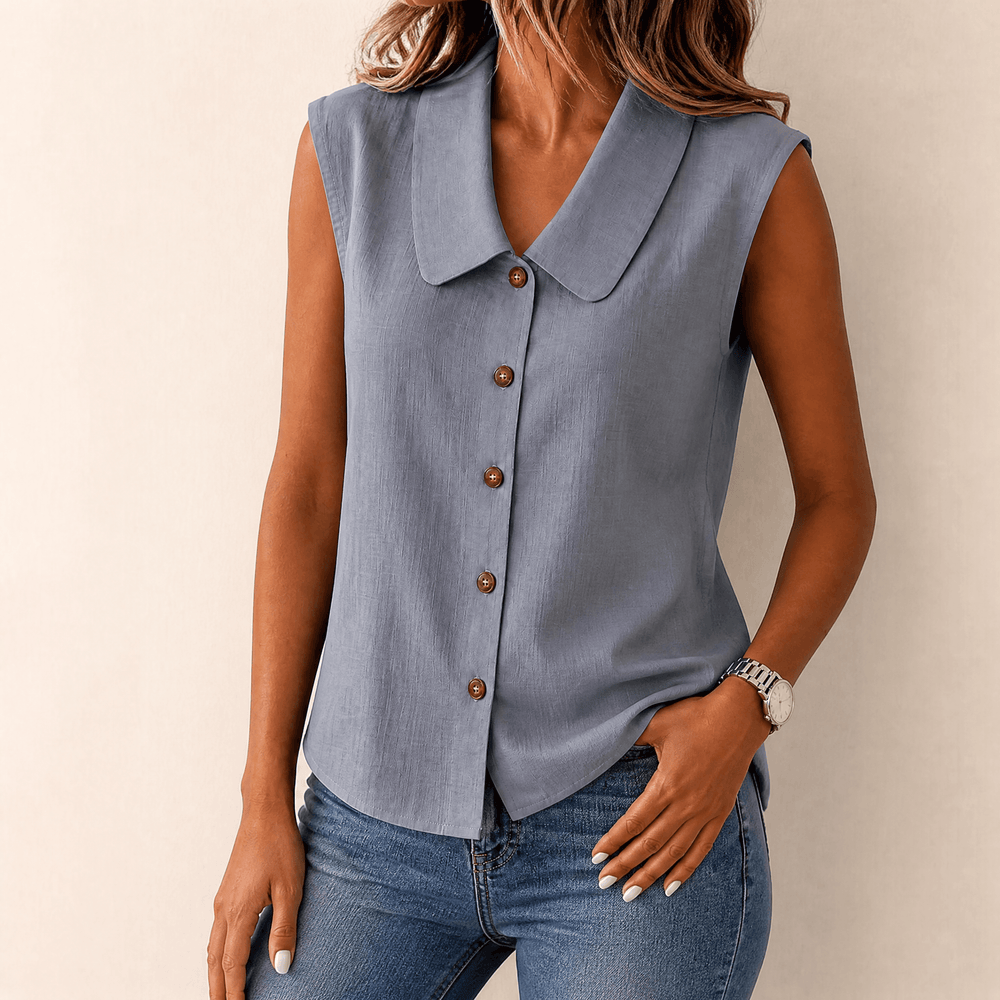 Linora – Women's Breezy Collared Summer Top