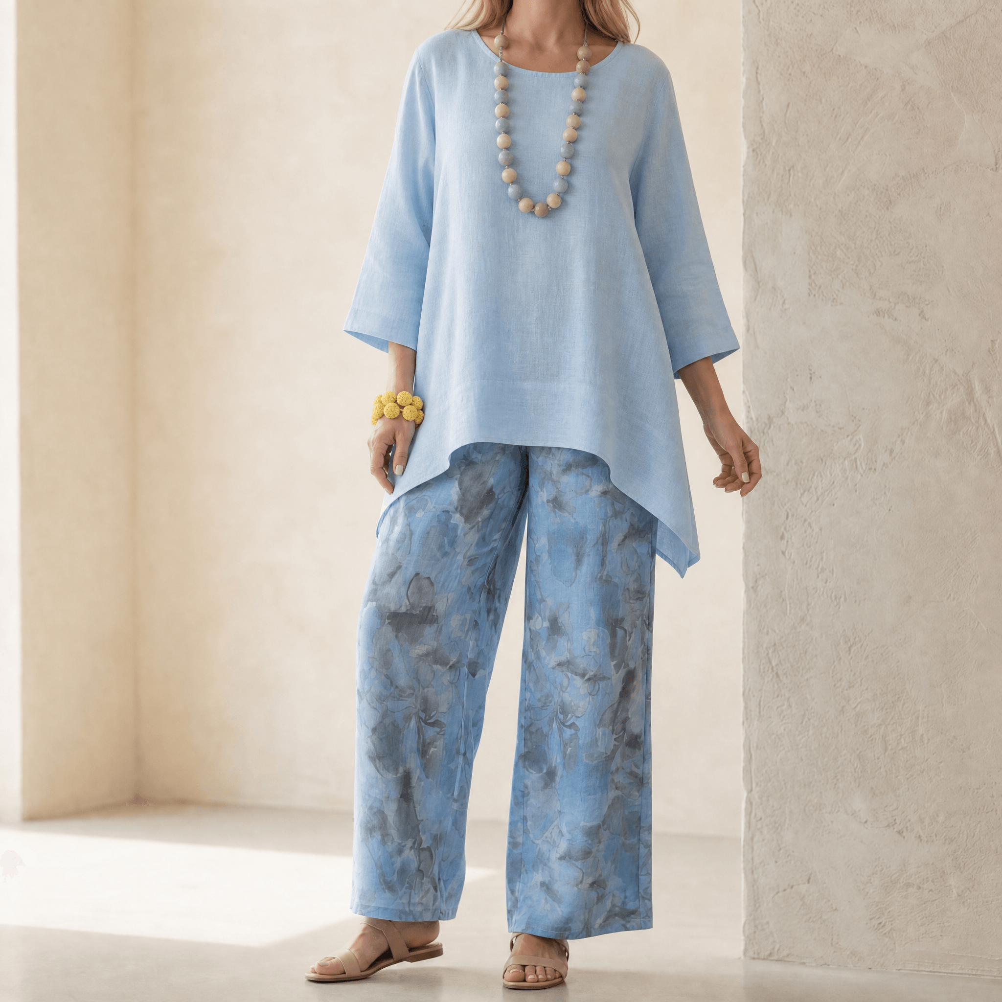 Linova – Women's Artful Linen Two-Piece Set