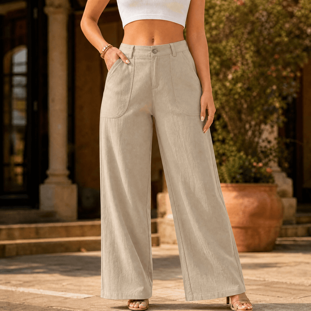 Loriva – Women's High-Waisted Wide-Leg Palazzo Pants