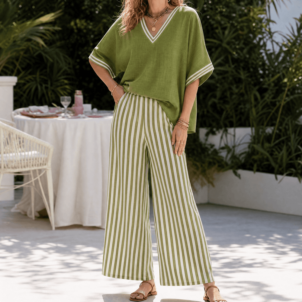 Lorna – Women's Airy Linen-like Two-Piece Set
