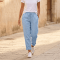Lunara – Women's lightweight linen look summer pants