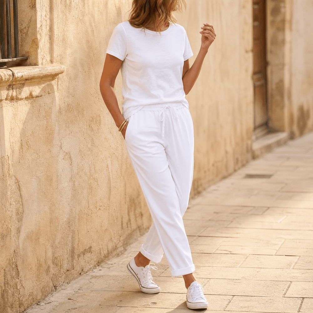 Lunara – Women's lightweight linen look summer pants