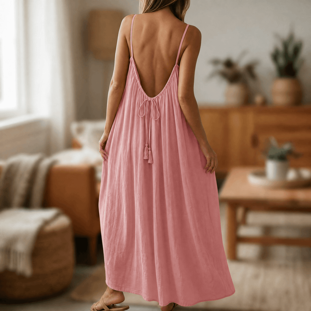 Lunavia – Backless Cami Maxi Dress for Warm Summer Days