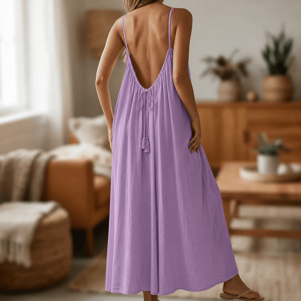 Lunavia – Backless Cami Maxi Dress for Warm Summer Days