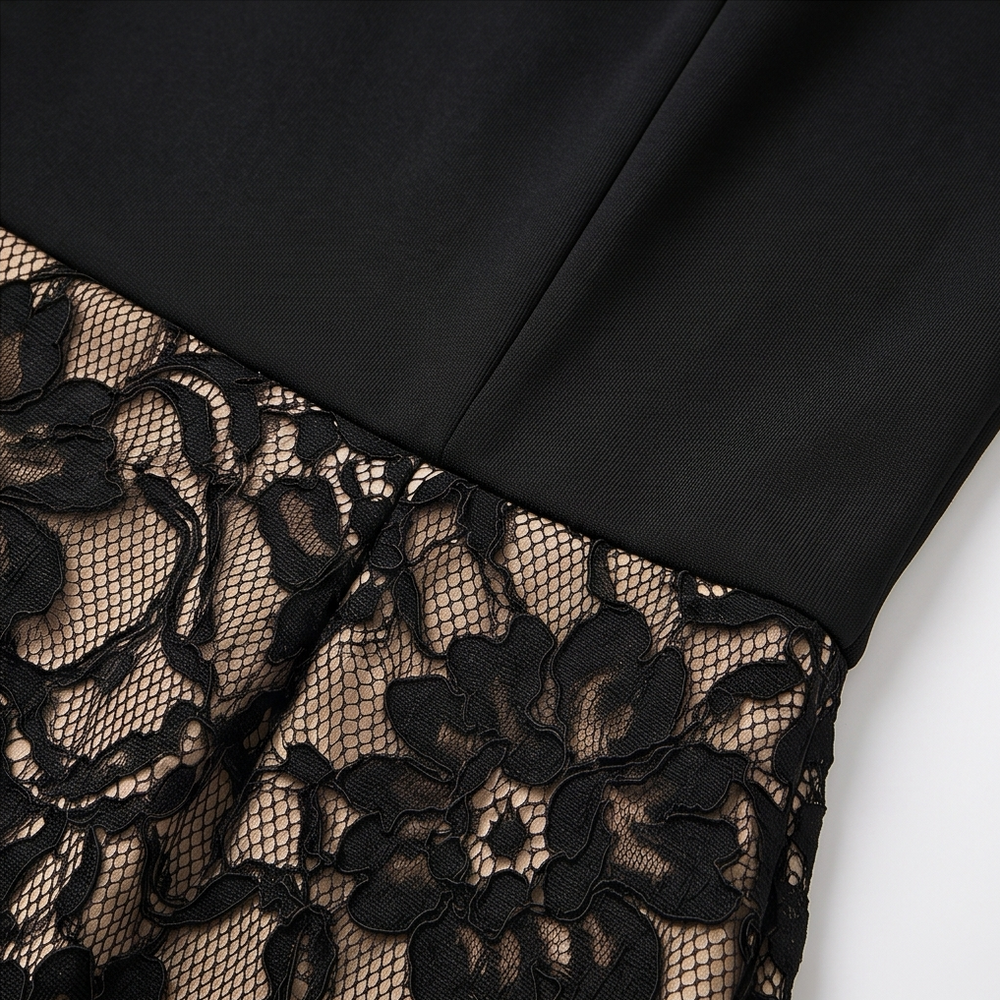 Lunavia™ – Black Lace Midi Dress for Curves