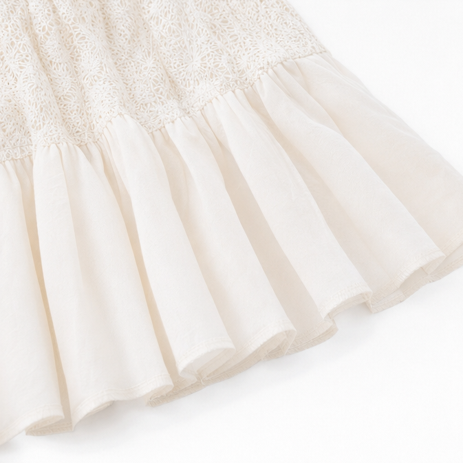 Lunavia – Lace Boho Mini Dress with Flutter Sleeves
