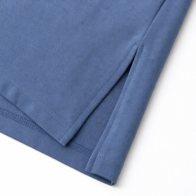 Lunavia – Oversized Boxy Tee with Side Slits, Hip-Length